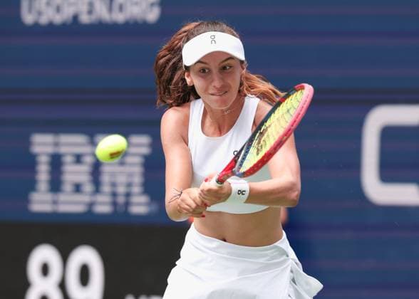 Julieta Pareja (USA), Maedchen Einzel, Girls Singles, US Open Championships 2023, USTA Billie Jean King National Tennis Center, Flushing Meadows, New York, USA . Copyright: xJuergenxHasenkopfx