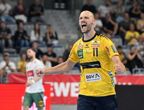 HBL-Handball-Bundesliga - Saison 2025 26 Mannheim SAP-Arena 03.09.2025 Rhein-Neckar-Löwen (rnl) - GWD Minden (gwd) 27:24 Lukas SANDELL (Rhein-Neckar-Löwen) HBL-Handball-Bundesliga
