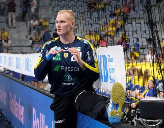 HBL-Handball-Bundesliga - Saison 2025 26 Mannheim SAP-Arena 03.09.2025 Rhein-Neckar-Löwen (rnl) - GWD Minden (gwd) 27:24 Torwart David SPAETH (Rhein-Neckar-Löwen) HBL-Handball-Bundesliga