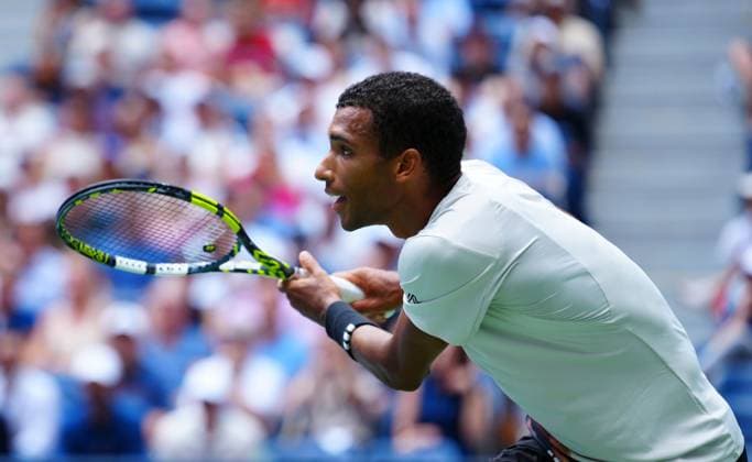 Felix Auger-Aliassime in quarter final action 2025 US Open, Day Eleven, USTA Billie Jean King National Tennis Center, New York, USA - 03 Sept 2025New York USTA Billie Jean King National T New York (NY) United States of America  Copyright: xJavierxGarcia Shutterstockx 15458346x