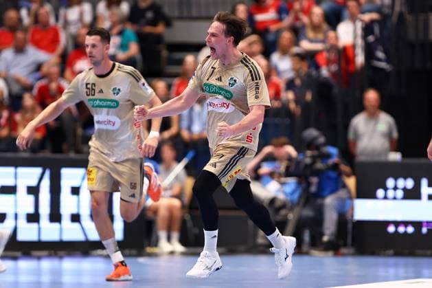 7 Leif Tissier (TSV Hannover Burgdorf) jubelt nach einem Treffer. Handball I Herren I Bundesliga (Daikin HBL) I Saison 2025-2026 I 2. Spieltag I HSV Hamburg - TSV Hannover-Burgdorf I 03.09.2025 I Sporthalle Hamburg