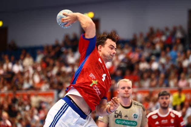 Handball I Herren I Saison 2025 2026 I Bundesliga I 2. Spieltag I HSV Hamburg - TSV Hannover-Burgdorf I 03.09.2025 Andreas Magaard (4, HSV Hamburg) Hamburg Alsterdorfer Sporthalle Hamburg Deutschland Copyright: xLobeca RalfxHomburgx