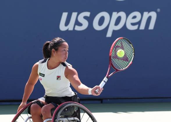 Yui Kamiji (JPN), Rollstuhl Damen Einzel, Wheelchair Ladies Singles, US Open Championships 2023, USTA Billie Jean King National Tennis Center, Flushing Meadows, New York, USA . Yui Kamiji (JPN), Rollstuhl Damen Einzel, US Open Championships 2023, USTA Billie Jean King National Tennis Center, Flushing Meadows, New York, USA . Copyright: xJuergenxHasenkopfx
