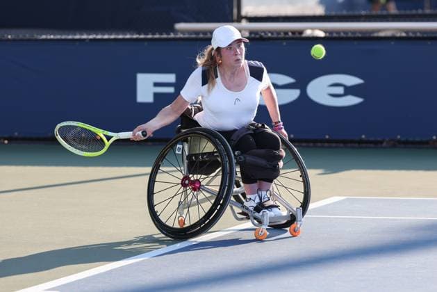 Ela Porges (GER), Rollstuhl Maedchen Einzel, Wheelchair Girls Singles, US Open Championships 2023, USTA Billie Jean King National Tennis Center, Flushing Meadows, New York, USA . Copyright: xJuergenxHasenkopfx