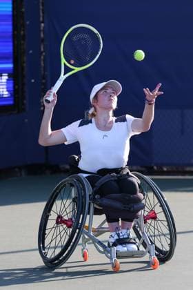 Ela Porges (GER), Rollstuhl Maedchen Einzel, Wheelchair Girls Singles, US Open Championships 2023, USTA Billie Jean King National Tennis Center, Flushing Meadows, New York, USA . Copyright: xJuergenxHasenkopfx