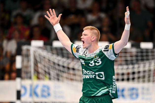 Goeppingen, Deutschland, 03.09.25: Ymir Oern Gislason (FRISCH AUF! Goeppingen) gestikuliert, gestik waehrend des Daikin Handball Bundesliga Spiels zwischen FRISCH AUF! Goeppingen vs Füchse Berlin in der EWS Arena am 03. September 2025 in Goeppingen, Deutschland. (Foto von Harry Langer DeFodi Images) Goeppingen, Germany, 03.09.25: Ymir Oern Gislason (FRISCH AUF! Goeppingen) gestures during the Daikin Handball Bundesliga match between FRISCH AUF! Goeppingen vs Füchse Berlin at EWS Arena on September 3, 2025 in Goeppingen, Germany. (Photo by Harry Langer DeFodi Images) (Photo by Harry Langer DeFodi Images)