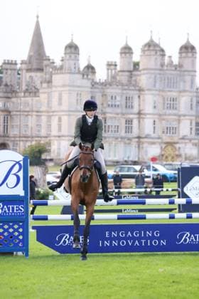 Competitors in the Le Mieux Pony Club Team Jumping event at The Defender Burghley Horse trials in Stamford, Lincolnshire, on 4th September, 2025. 
