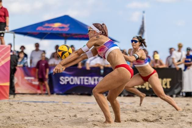 Beachvolleyball I Deutsche Meisterschaften 2025 I Timmendorfer Strand I Tag 1 I 04.09.2025 Annahme Sandra Ittlinger (Eintracht Spontent e.V.) Timmendorfer Strand Schleswig-Holstein Deutschland Copyright: xLobeca JasperxLorenzx