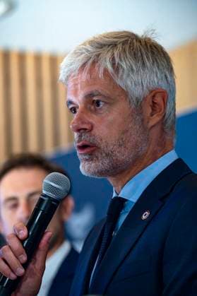 TENNIS : Annonce Grand Prix AT250 Lyon Auvergne Rhone Alpes - Decines - 04 09 2025 Laurent Wauquiez lors de l™annonce du grand prix de tennis ATP, Tennis Herren 250 Auvergne RhÃ ne Alpes du 18 au 25 octobre 2026 Ã la LDLC Arena, Ã DÃ cines le 04 09.2025. Photo Sandrine Thesillat PsNews Decines  Copyright: xSandrinexThesillatx