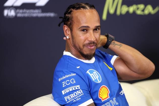 F1 Grand Prix of Italy Lewis Hamilton of Scuderia Ferrari during press conference, PK, Pressekonferenz ahead previews ahead of the F1 Grand Prix of Italy at Autodromo Nazionale on September 4, 2025 in Monza, Italy. Monza Autodromo Nazionale Italy Copyright: xMarcoxCanonierox
