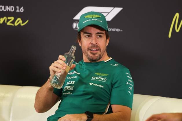Fernando Alonso (Aston Martin Aramco Formula One Team, 14), Pressekonferenz ,ITA, Formel 1 Weltmeisterschaft, Italian Grand Prix, Monza, Autodromo Nazionale Monza, Media Day, 04.09.2025 ITA, Formel 1 Weltmeisterschaft, Italian Grand Prix, Monza, Autodromo Monza, Media Day, 04.09.2025 Monza Copyright: xEibner-Pressefoto AnnikaxGrafx EP_AGF