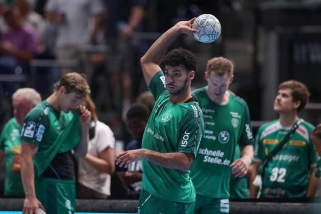 04.09.2025, xtgx, Handball, Daikin HBL, SC DHfK Leipzig - TBV Lemgo Lippe v.l. Ahmed Moustafa Khairi Nasralla (Leipzig, 17) Leipzig