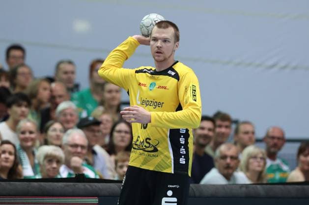 04.09.2025, xtgx, Handball, Daikin HBL, SC DHfK Leipzig - TBV Lemgo Lippe v.l. Tomas Mrkva (Leipzig, 16) Leipzig