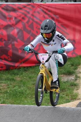 04 09 2025, Monthey, Monthey, 2025 UCI Mountain Bike World Championships, Alina Beck (GER) during her seeding run at the Pump Track competition Monthey Monthey Valais Switzerland Copyright: xJustPictures.ch FrancescoxMinghettix jp-en-FrMi-MNG_9393