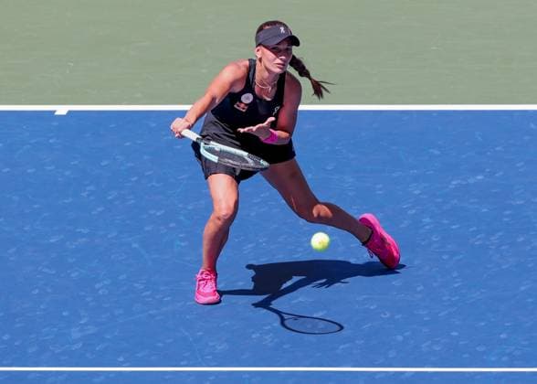 Julia Stusek (GER), Maedchen Einzel, Girls Singles, US Open Championships 2023, USTA Billie Jean King National Tennis Center, Flushing Meadows, New York, USA . Copyright: xJuergenxHasenkopfx