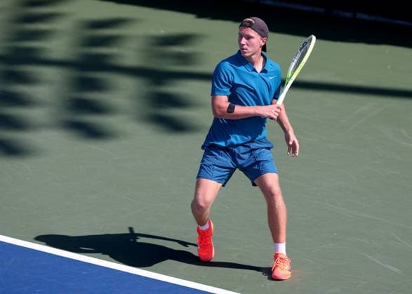 Max Schoenhaus (GER), Jungen Einzel, Boys Singles, US Open Championships 2023, USTA Billie Jean King National Tennis Center, Flushing Meadows, New York, USA . Copyright: xJuergenxHasenkopfx