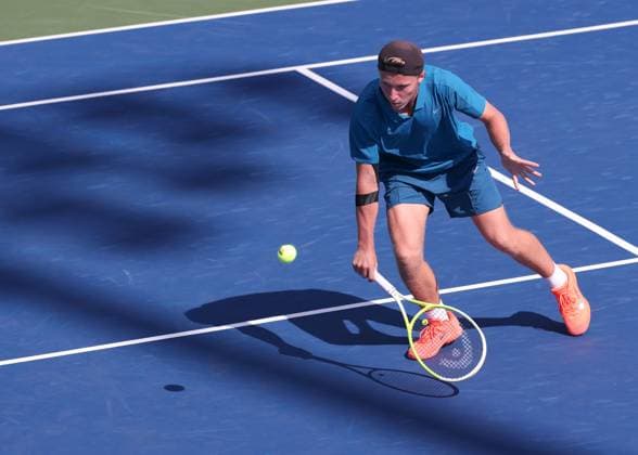 Max Schoenhaus (GER), Jungen Einzel, Boys Singles, US Open Championships 2023, USTA Billie Jean King National Tennis Center, Flushing Meadows, New York, USA . Copyright: xJuergenxHasenkopfx