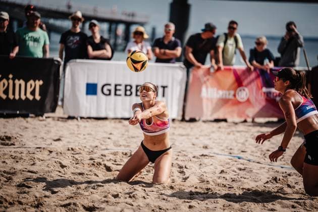 Beachvolleyball Frauen Deutsche Meisterschaften 2025 Timmendorfer Strand 04.09.2025 Elea Beutel Timmendorfer Strand Ahmann-Hager-Arena Schleswig-Holstein Deutschland