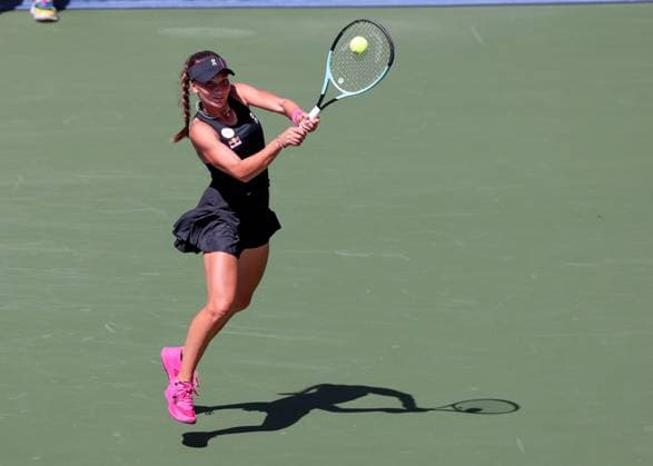 Julia Stusek (GER), Maedchen Einzel, Girls Singles, US Open Championships 2023, USTA Billie Jean King National Tennis Center, Flushing Meadows, New York, USA . Copyright: xJuergenxHasenkopfx