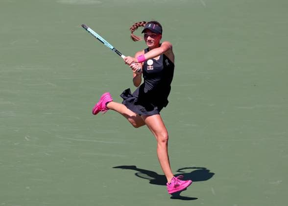 Julia Stusek (GER), Maedchen Einzel, Girls Singles, US Open Championships 2023, USTA Billie Jean King National Tennis Center, Flushing Meadows, New York, USA . Copyright: xJuergenxHasenkopfx
