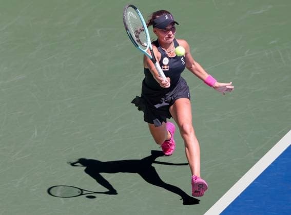 Julia Stusek (GER), Maedchen Einzel, Girls Singles, US Open Championships 2023, USTA Billie Jean King National Tennis Center, Flushing Meadows, New York, USA . Copyright: xJuergenxHasenkopfx