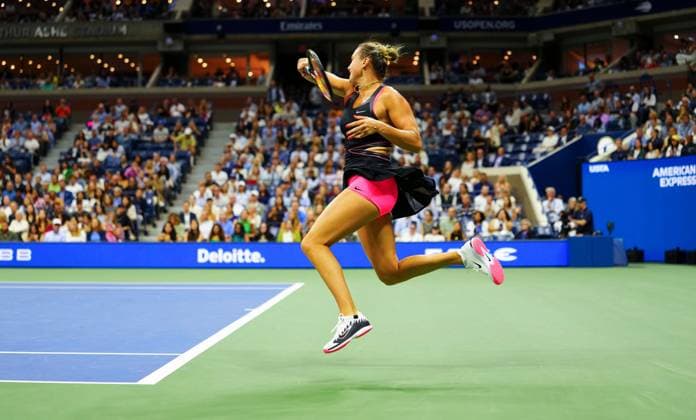 Aryna Sabalenka in semi final action 2025 US Open, Day Twelve, USTA Billie Jean King National Tennis Center, New York, USA - 04 Sept 2025New York USTA Billie Jean King National T New York (NY) United States of America  Copyright: xJavierxGarcia Shutterstockx 15467787a