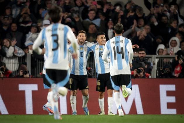 Lionel Messi. Argentina vs Venezuela. Eliminatorias Mundial USA 2026 *** Lionel Messi Argentina vs Venezuela World Cup Qualifiers USA 2026 Copyright: xxNicolasxAboafx