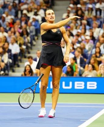 Aryna Sabalenka reacts during her semi final 2025 US Open, Day Twelve, USTA Billie Jean King National Tennis Center, New York, USA - 04 Sept 2025New York USTA Billie Jean King National T New York (NY) United States of America  Copyright: xJavierxGarcia Shutterstockx 15467787n