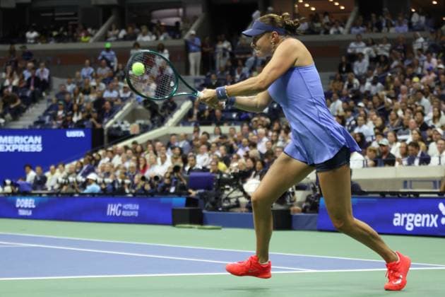 September 4, 2025, New York City, New York, United States: AMANDA ANISIMOVA of USA during the match against N. Osaka of Japan in the semifinals of US Open 2025 at the USTA Billie Jean King National Tennis Center. Queens, New York City. New York City United States - ZUMAc278 20250904_zsp_c278_035 Copyright: xMarcinxCholewinskix