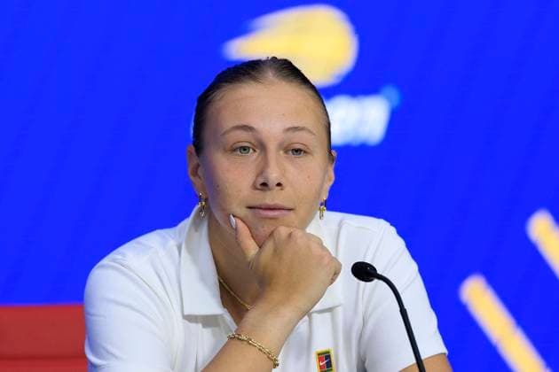 September 5, 2025, Flushing Meadows, New York, USA: Amanda Anisimova attends a press conference, PK, Pressekonferenz after winning her semifinal match against Naomi Osaka on Day 12 of the 2025 US Open at USTA Billie Jean King National Tennis Center on Friday September 5, 2025 in the Flushing neighborhood of the Queens borough of New York City. JAVIER ROJAS PI Flushing Meadows USA - ZUMAp124 20250905_zaa_p124_023 Copyright: xJavierxRojasx