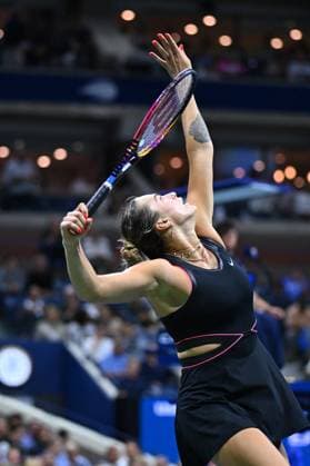 US Open - Aryna Sabalenka Semi Final Aryna Sabalenka (RUS) during her semi final round match at the 2025 US Open at Billie Jean National Tennis Center in New York City, NY, USA, on September 4, 2025. Photo by Corinne Dubreuil ABACAPRESS.COM New York City United States  Copyright: xDubreuilxCorinne ABACAx