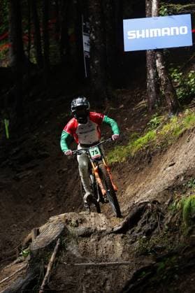 2025 UCI Mountain Bike World Championships Picture by Ed Sykes SWpix.com - 05 09 2025 - Cycling - 2025 UCI Mountain Bike World Championships - Downhill - ChampÃ ry, Valais, Switzerland - Men Junior Downhill - Qualification - Pedro Martins (Portugal) Copyright: x xSWpix.comx(t axPhotographyxHubxLtd)xEdxSykes SWpix.comx SWP-3030-1659