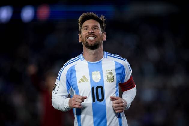 FIFA World Cup, WM, Weltmeisterschaft, Fussball Qualifiers Argentina Vs Venezuela in Buenos Aires, Argentina - 04 Sept 2025 Lionel Messi of Argentina seen during the match between Argentina and Venezuela as part of 2026 FIFA World Cup Qualifiers at Estadio Mas Monumental. Final score Argentina 3 : 0 Venezuela Buenos Aires Argentina Copyright: xRobertoxTueroxx xSOPAxImagesx RTUERO_202509042049
