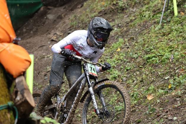 05 09 2025, ChampÃ ry, ChampÃ ry 2025 UCI Mountain Bike World Championships, Florian Bocquel (SUI) during the Junior Men s Downhill qualification ChampÃ ry Grand Paradis Valais Switzerland Copyright: xJustPictures.ch FrancescoxMinghettix jp-en-FrMi-MNG_2457