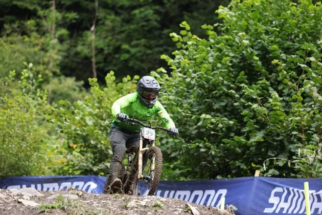 05 09 2025, ChampÃ ry, ChampÃ ry 2025 UCI Mountain Bike World Championships, Max Å½vegla (SLO) during the Junior Men s Downhill qualification ChampÃ ry Grand Paradis Valais Switzerland Copyright: xJustPictures.ch FrancescoxMinghettix jp-en-FrMi-MNG_2529