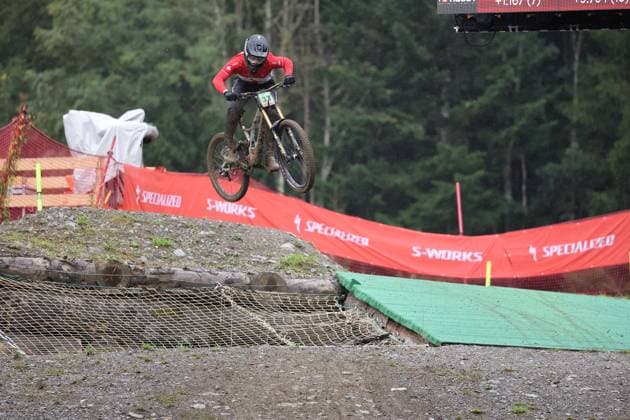 05 09 2025, ChampÃ ry, ChampÃ ry 2025 UCI Mountain Bike World Championships, Mateo Quist (CAN) during the Junior Men s Downhill qualification ChampÃ ry Grand Paradis Valais Switzerland Copyright: xJustPictures.ch FrancescoxMinghettix jp-en-FrMi-MNG_3054
