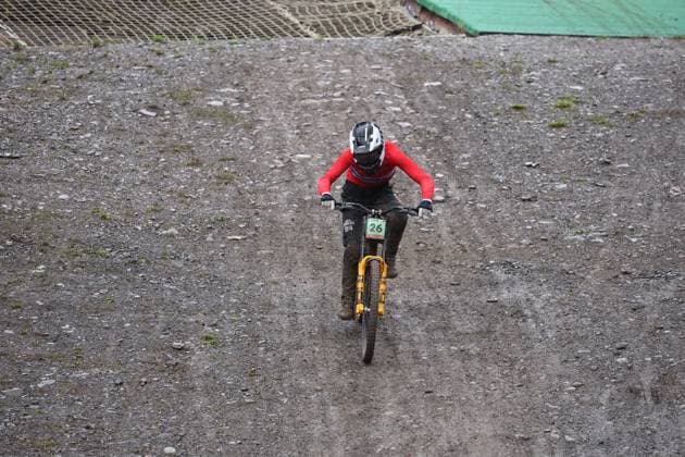 05 09 2025, ChampÃ ry, ChampÃ ry 2025 UCI Mountain Bike World Championships, Nicolai Grip Haglev (NOR) during the Junior Men s Downhill qualification ChampÃ ry Grand Paradis Valais Switzerland Copyright: xJustPictures.ch FrancescoxMinghettix jp-en-FrMi-MNG_3155