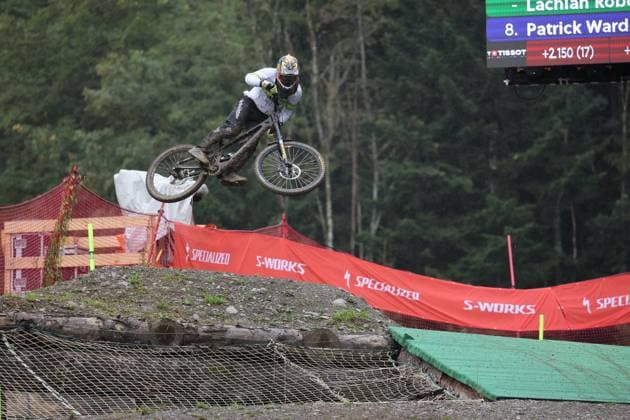 05 09 2025, ChampÃ ry, ChampÃ ry 2025 UCI Mountain Bike World Championships, Lachlan Roberts (AUS) during the Junior Men s Downhill qualification ChampÃ ry Grand Paradis Valais Switzerland Copyright: xJustPictures.ch FrancescoxMinghettix jp-en-FrMi-MNG_2997