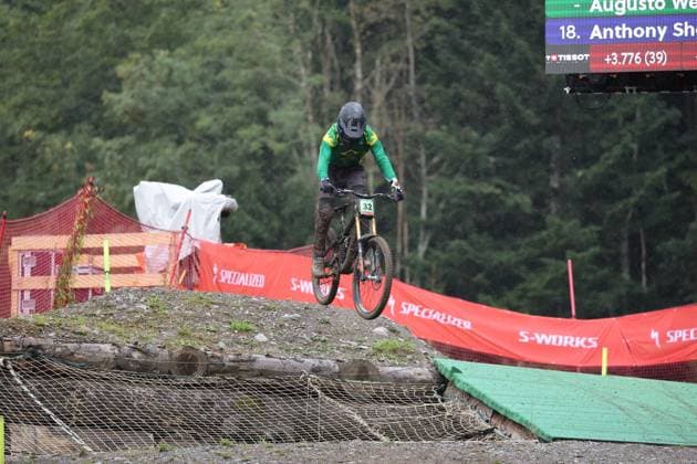 05 09 2025, ChampÃ ry, ChampÃ ry 2025 UCI Mountain Bike World Championships, Augusto Wening (BRA) during the Junior Men s Downhill qualification ChampÃ ry Grand Paradis Valais Switzerland Copyright: xJustPictures.ch FrancescoxMinghettix jp-en-FrMi-MNG_3064
