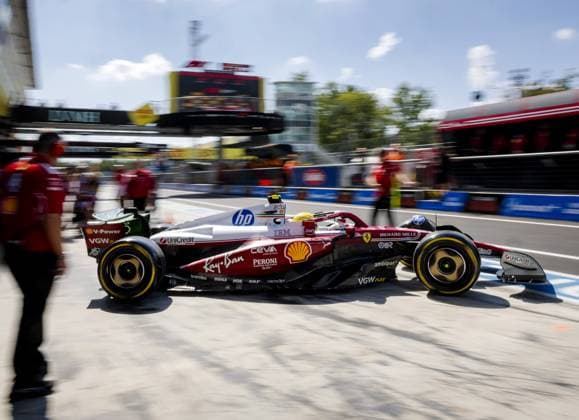 MONZA - Lewis Hamilton (Ferrari) during the first free practice session prior to the Italian F1 Grand Prix at the Monza Circuit. ANP SEM VAN DER WAL xVIxANPxSportx xxANPxIVx 535048857 originalFilename: 535048857.jpg