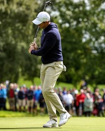 2025 Amgen Irish Open, The K Club, Kildare 5 9 2025 Rory McIlroy reacts on the 3rd green Rory McIlroy reacts on the 3rd green 5 9 2025  Copyright: x INPHO TomxMaherx BI7I8407