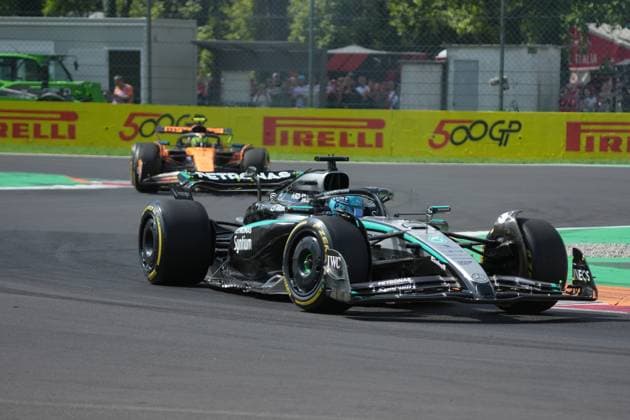 05.09.2025, Autodromo Nazionale Monza, Monza, FORMULA 1 PIRELLI GRAN PREMIO D™ITALIA 2025 , im Bild George Russell (GBR), Mercedes-AMG Petronas Formula One Team (Photo by Hasan Bratic DeFodi Images)