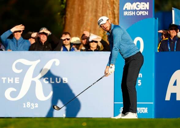 5th September 2025; The K Club, Straffan, County Kildare, Ireland: Amgen Irish Open Golf Second Round; Laurie Canter of England prepares to tee off on the 10th hole  PeterxFitzpatrick