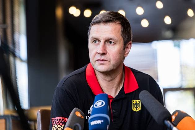 FIBA EuroBasket 2025: Medienrunde Deutschland; 05.09.2025 Alan Ibrahimagic (Co-Trainer Deutschland) FIBA EuroBasket 2025: Medienrunde Deutschland, Riga, Hotel Park Inn by Radison Valdemara am 05.09.2025 Copyright: xBEAUTIFULxSPORTS Wunderlx