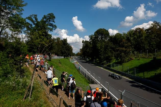 63 George Russell (GBR, Mercedes-AMG Petronas F1 Team), F1 Grand Prix of Italy at Autodromo Nazionale Monza on September 5, 2025 in Monza, Italy. (Photo by HOCH ZWEI) Monza Italy