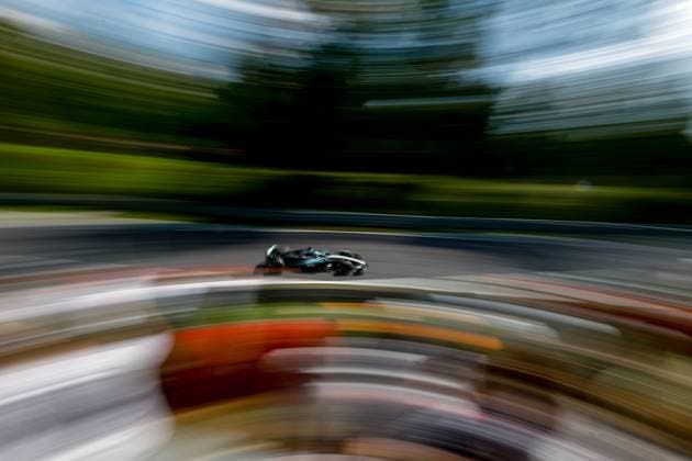 63 George Russell (GBR, Mercedes-AMG Petronas F1 Team), F1 Grand Prix of Italy at Autodromo Nazionale Monza on September 5, 2025 in Monza, Italy. (Photo by HOCH ZWEI) Monza Italy