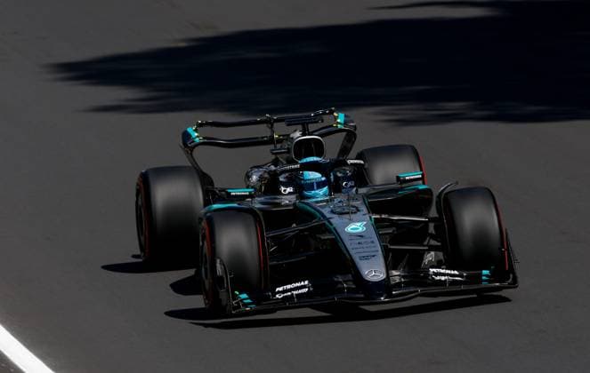 63 George Russell (GBR, Mercedes-AMG Petronas F1 Team), F1 Grand Prix of Italy at Autodromo Nazionale Monza on September 5, 2025 in Monza, Italy. (Photo by HOCH ZWEI) Monza Italy