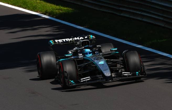 63 George Russell (GBR, Mercedes-AMG Petronas F1 Team), F1 Grand Prix of Italy at Autodromo Nazionale Monza on September 5, 2025 in Monza, Italy. (Photo by HOCH ZWEI) Monza Italy
