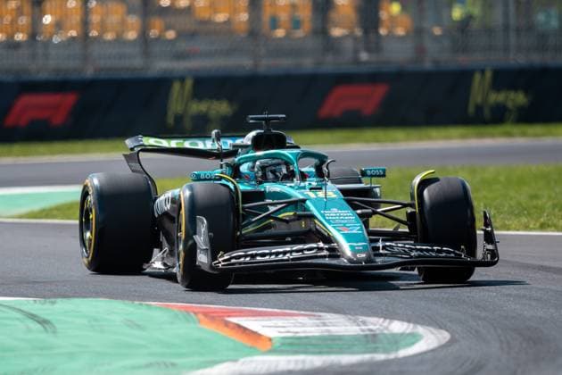 Lance Stroll (Aston Martin Aramco Formula One Team, Kanada, 18) im AMR25, ITA, Formel 1 Weltmeisterschaft, Grand Prix von Italian, Autodromo Nazionale Monza, Practice Day, Saison 2025, 05.09.2025 ITA, Formel 1 Weltmeisterschaft, Grand Prix von Italian, Autodromo Nazionale Monza, Practice Day, Saison 2025, 05.09.2025 Monza Copyright: xEibner-Pressefoto MarcelxFischerx EP_MFI