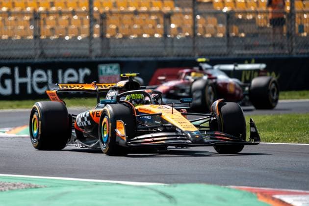 Lando Norris (McLaren Formula 1 Team, Großbritannien 04) im MCL39, ITA, Formel 1 Weltmeisterschaft, Grand Prix von Italian, Autodromo Nazionale Monza, Practice Day, Saison 2025, 05.09.2025 ITA, Formel 1 Weltmeisterschaft, Grand Prix von Italian, Autodromo Nazionale Monza, Practice Day, Saison 2025, 05.09.2025 Monza Copyright: xEibner-Pressefoto MarcelxFischerx EP_MFI